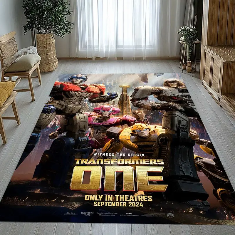 Classic T-Transformers Cartoon Living Room Non-Slip Area Rug Soft Carpet for Bedroom  Playroom Sofa,Home Decor Doormat Gift