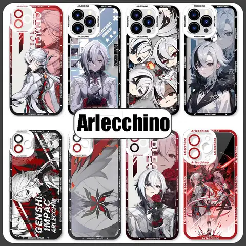 Genshin Impact Arlecchino Case per Realme C65 C67 C35 C53 C55 C31 C33 C11 C12 C15 C20 C21 C21Y C25Y C25 C30 C30S 5 5i Soft Cover