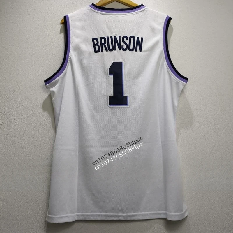 Basketball Jerseys Men 1 Brunson Villanova University Embroidery Breathable Sports Athletic High Street Hip Hop Sportswear