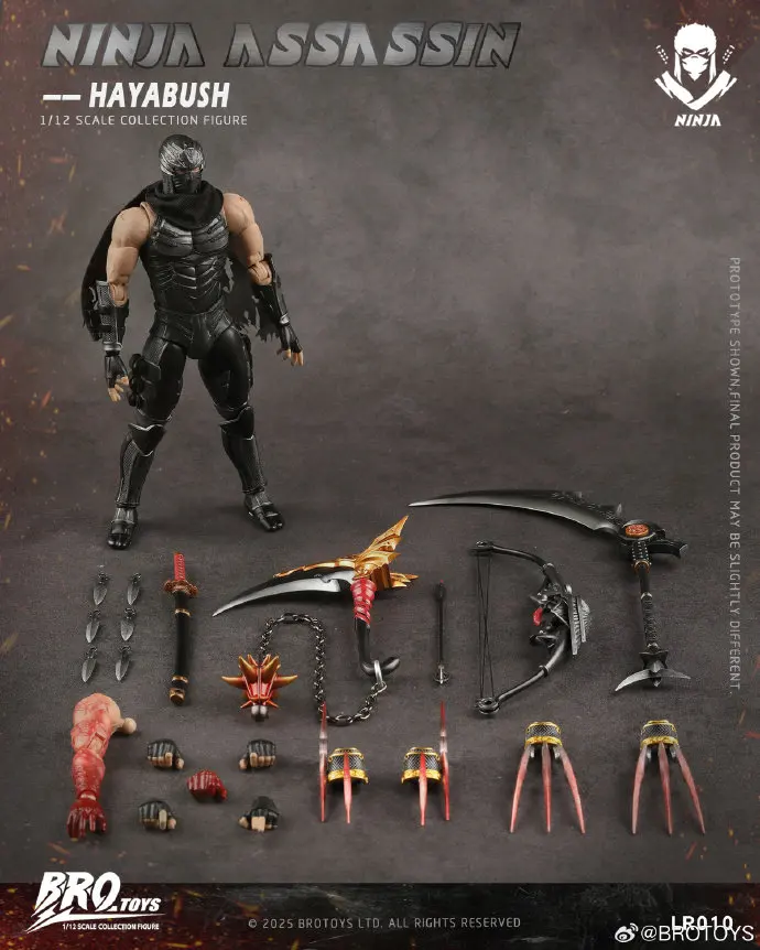 

Bro Toys LR010 Ninja Assassin Ryu Hayabusa 1/12 Scale Series Doll Model Toy Ninja Gaiden HAYABUSH Animation Models Action