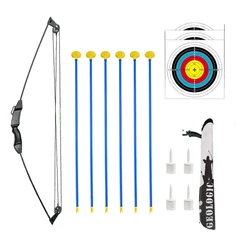 Youth 35inch 18Lbs Archery Compound Bow and Arrow Set for Kid Gift As a Present to Outdoor Sport Family Games