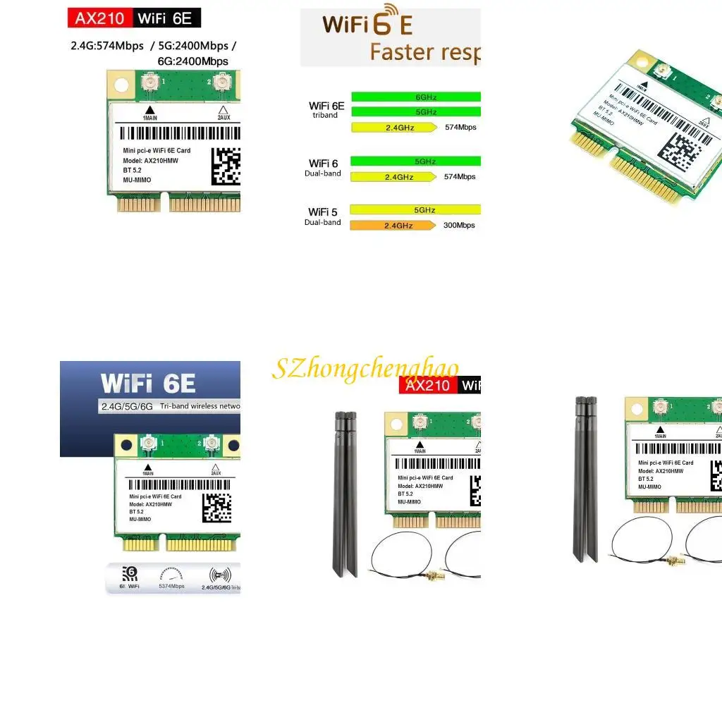

Wi-Fi6e Wi-Fi Card AX210HMW MINI PCI-E Сетевая карта AX210 HMW WIFI 6E TRI-BAND 601D