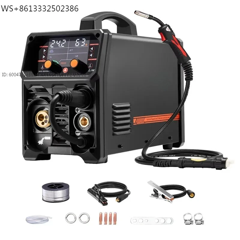 1pcs 5 in 1 MIG Welder 200A Pulse MIG Gas Flux Core Stick Lift AU  Welding Machine with  Screen Display