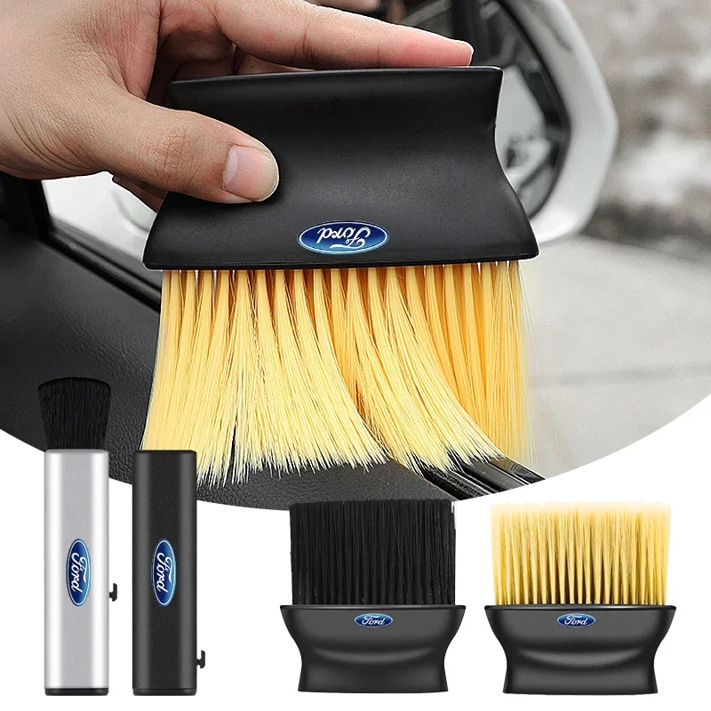 Car Interior Center Console Clean Tool Dust Removal Brush For Ford Focus Mondeo Kuga Fiesta MK7 Escort Explorer Edge 4 MK2 MK4