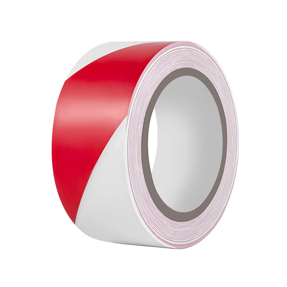 Red and white hazard warning, safety stripe warning tape, non adhesive barrier tape, suitable for warning dangerous buildings