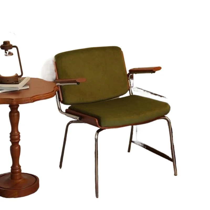 

Nordic single medieval dining chair household small apartment back balcony mussen Berlin retro sofa chair