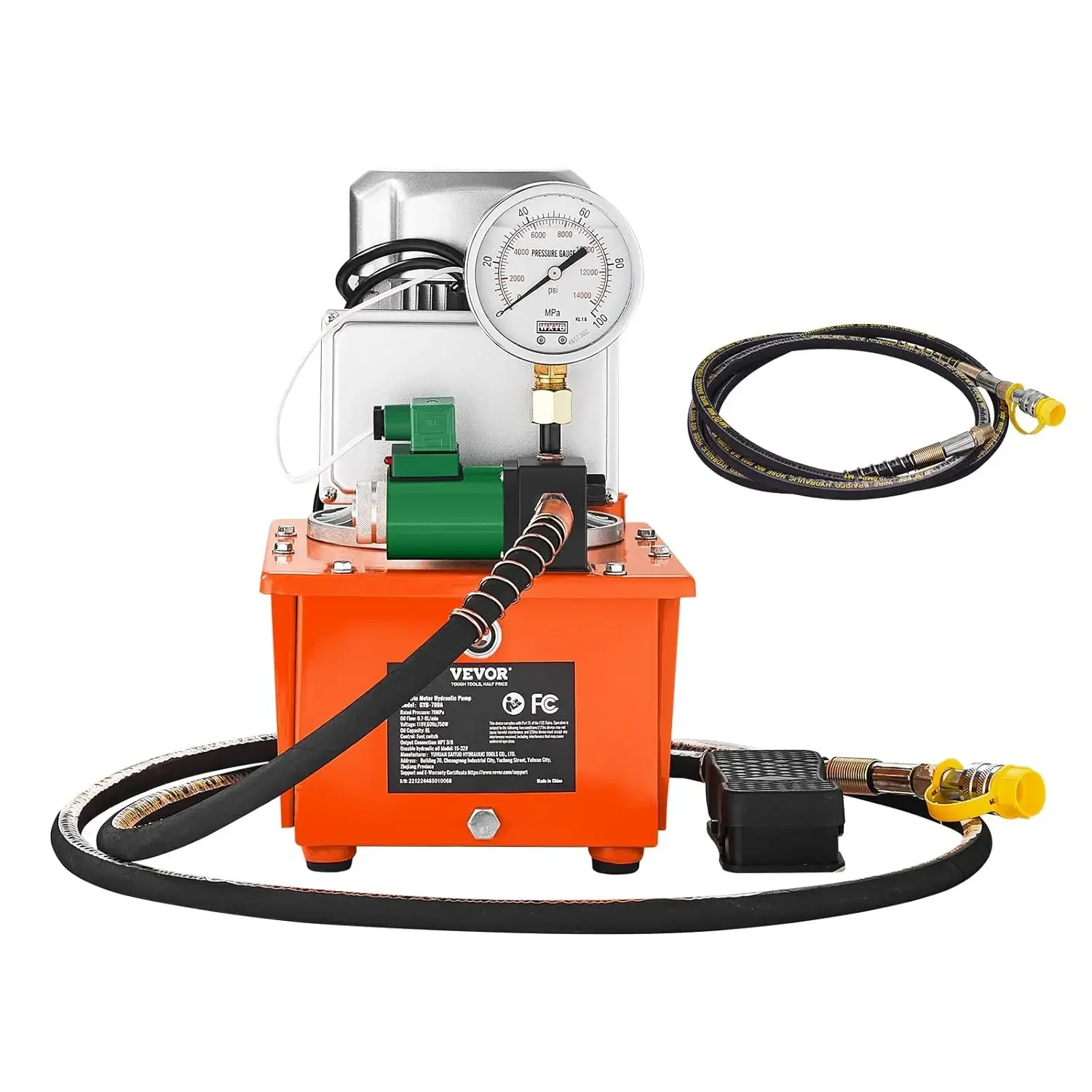 

Capacity, Single Acting Solenoid Valve, Electric Driven Hydraulic Pump Power Pack Unit, Orange