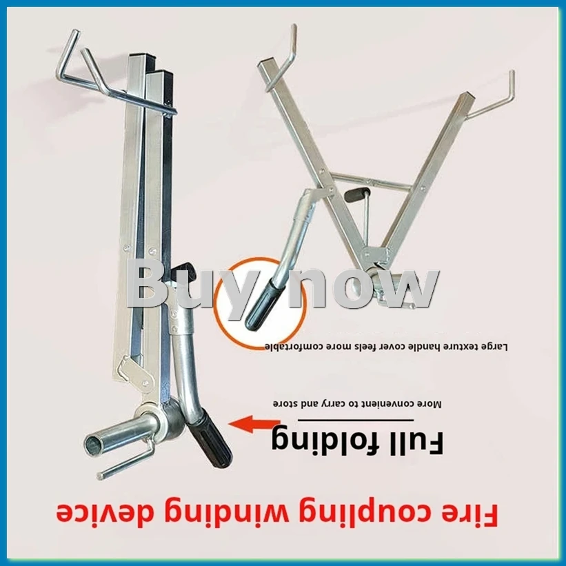 Portable Fire Water Pipe Storage Device All Metal Hose Reel Tool Foldable Manual Pipe Winding Device Farmland Irrigation-ABHG