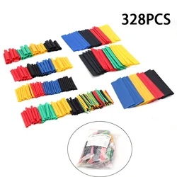 328PCS heat shrinkable tube insulation sleeve flame retardant 2: 1 electrician household wiring color heat shrinkable tube