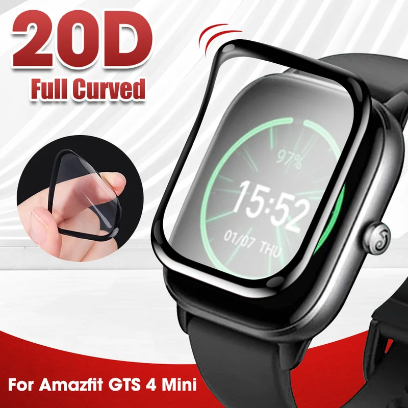 For Amazfit GTS 4 Mini Smart Watch Protective Film Shatterproof Full Cover Soft Screen Protector for Huami Amazfit GTS 4Mini