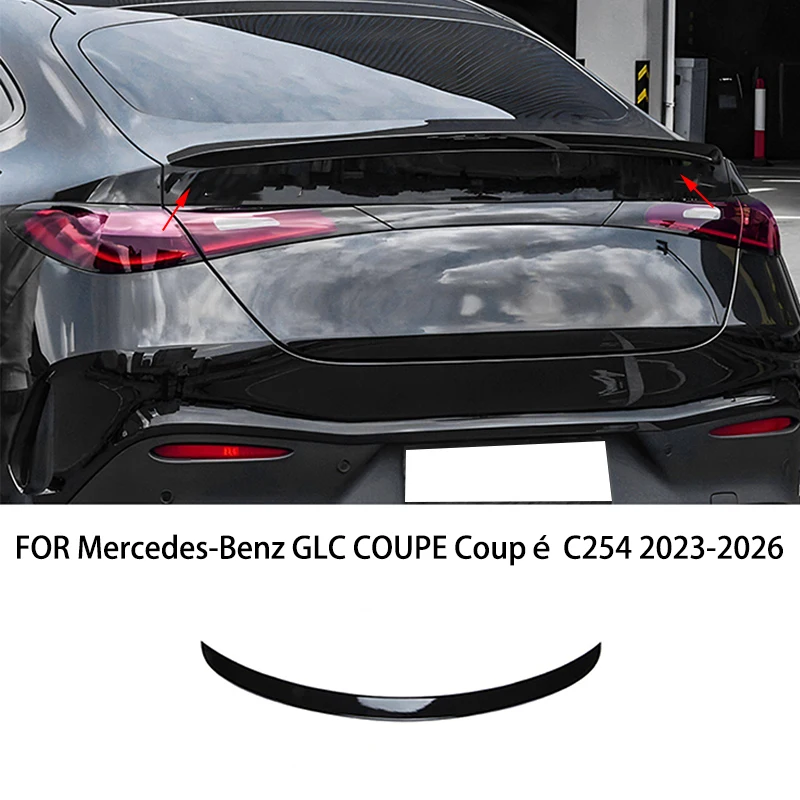 

АВТОМОБИЛЬНЫЕ аксессуары подходят для Mercedes-Benz GLC COUPE Coupé C254 2023-2026, черное углеродное волокно, задняя дверь, задний спойлер багажника, крыло, губа