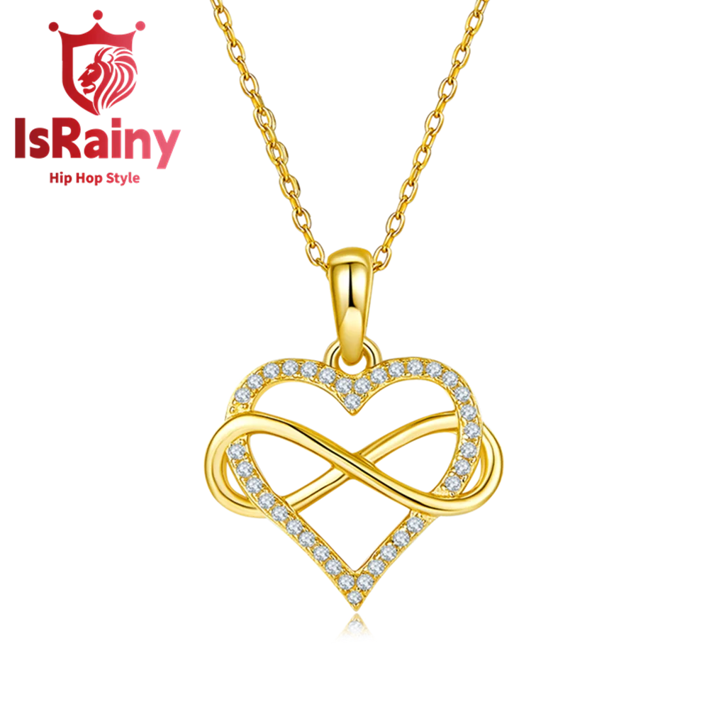 IsRainy Hip Hop Rock  100%925 Sterling Silver Sparkling GRA Moissanite Diamond Pendant Necklaces Fine Jewelry for Women Men Gift