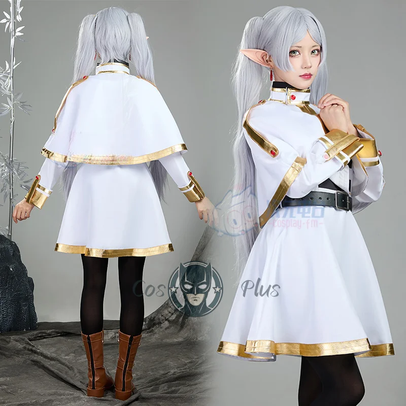 

Frieren: Beyond Journey's End аниме косплей костюм Frieren эльфийские уши плащ платье униформа для женщин комплект для Хэллоуина и Рождественской вечеринки