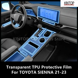 For TOYOTA SIENNA 21-23 Car Interior Center Console Transparent TPU Protective Film Anti-scratch Repair Film Accessories Refit