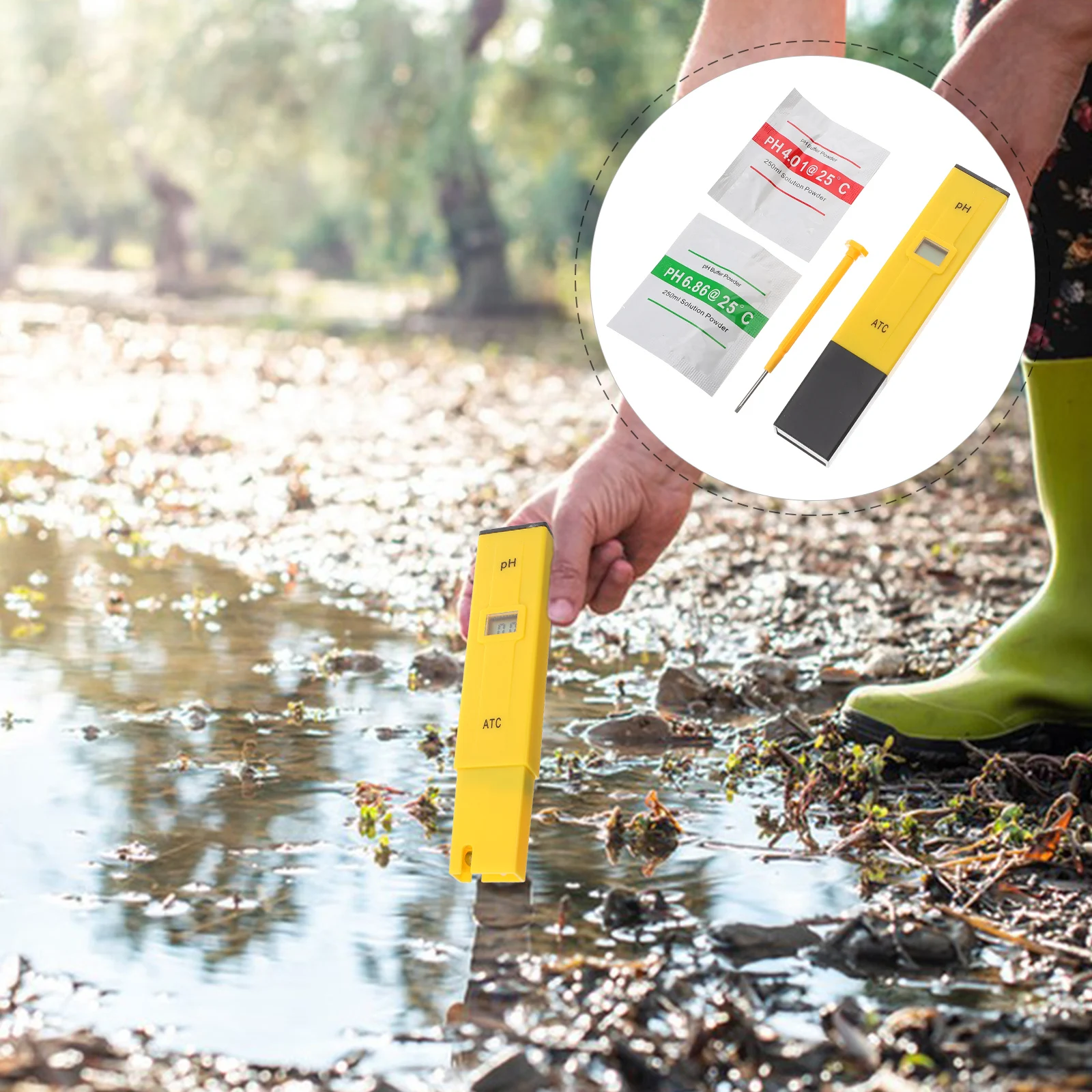 

PH Tester Meter Calibration Solution Counting Acidity Laboratory Kit for Brewing Meters Recalibration Buffer Powder