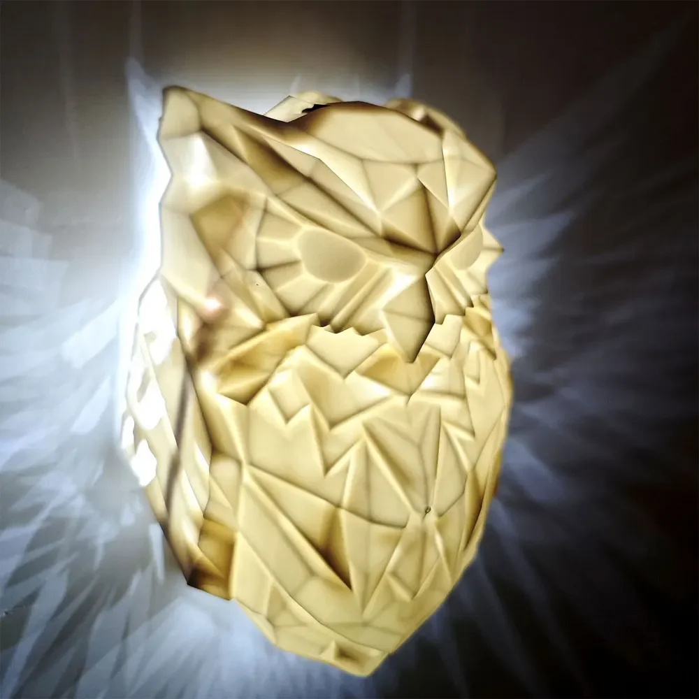 Bird Wall Lamp Owl Eagle Shape Projector Modern Creative Atmosphere Sconce Light 3D Print Body Animal Lighting Lustre