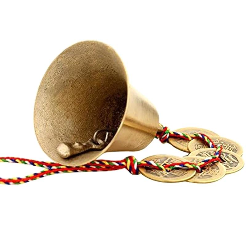 Chinese Feng Shui Copper Bell, Porta Chime ou Decoração, Riqueza e Seguro, Paz e Sucesso