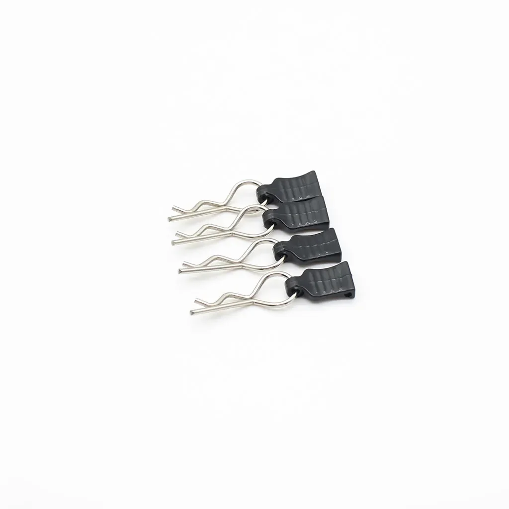 Clips en métal de type R pour coque de voiture, 4 pièces, broches avec languette pour Axial SCX10 TRX-4 MJX Hyper Go 1/10 1/14 RC