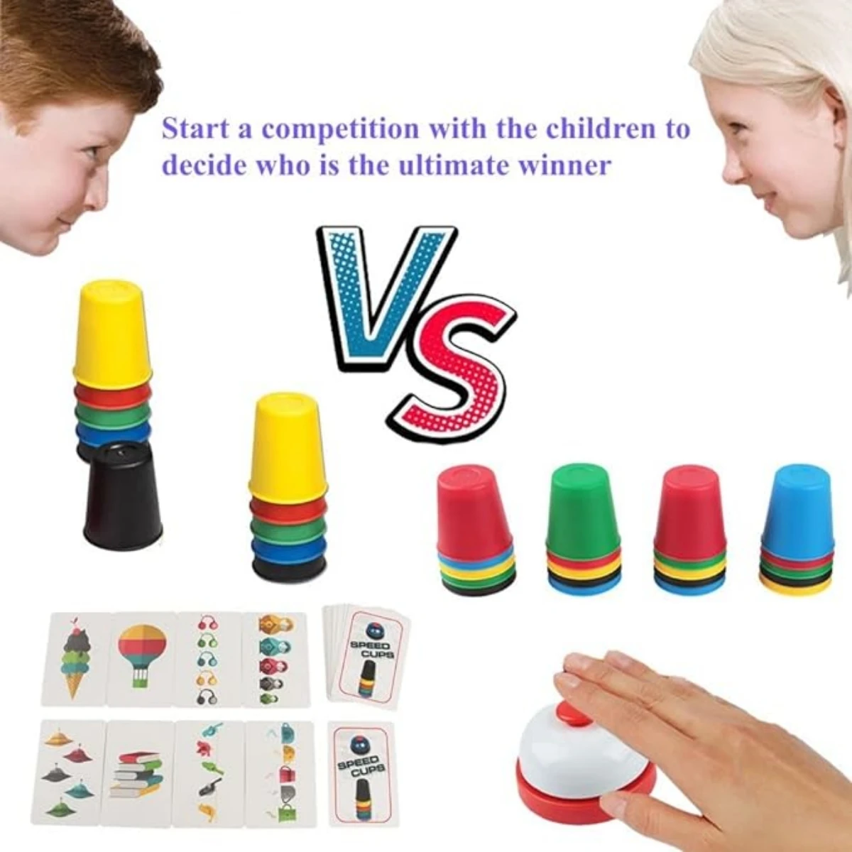 Quick cups game parent-child interactive multi-party competitive game puzzle exercise reflexes Holiday gifts Birthday gifts