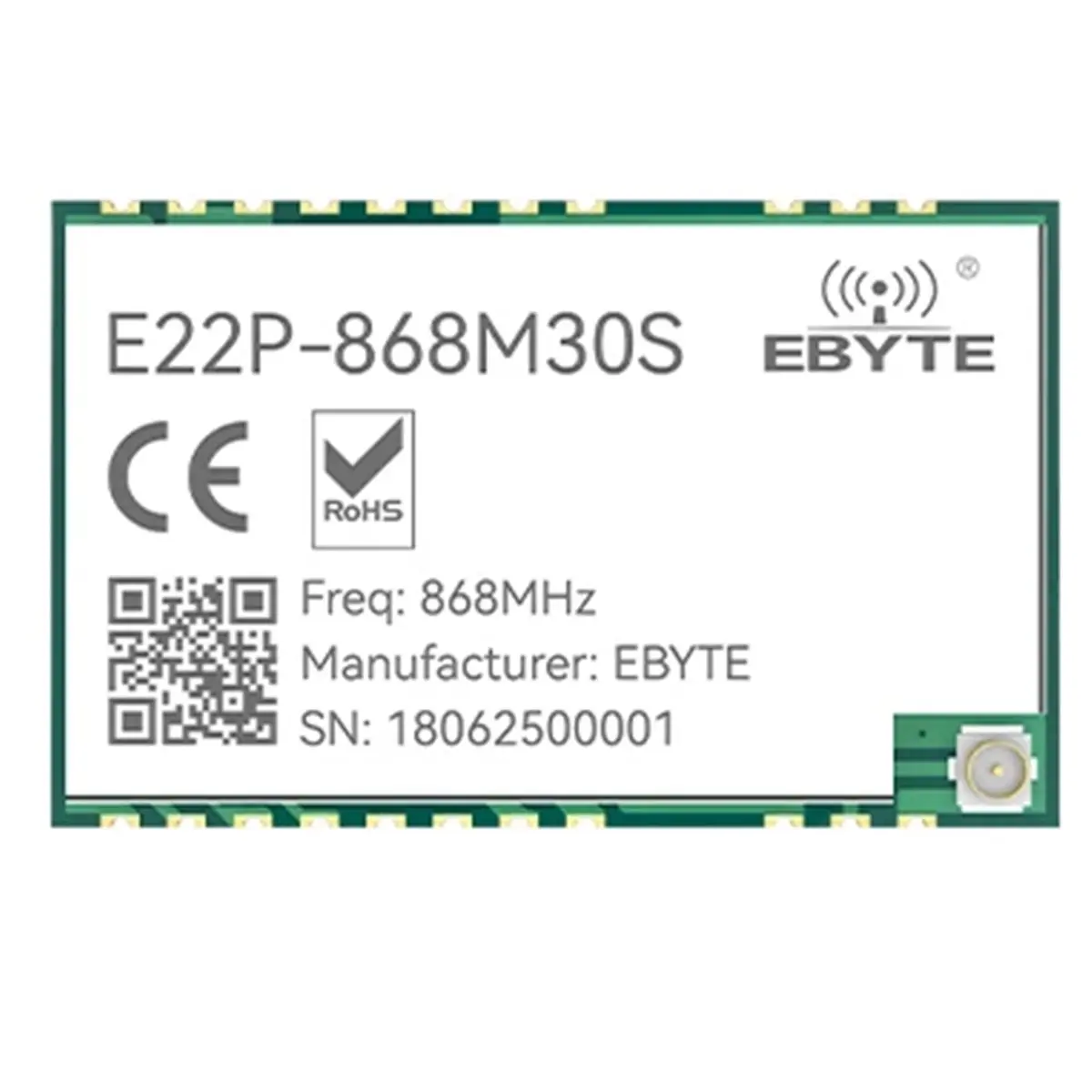 AT42  SX1262 LoRa Spread Spectrum E22P Series Wireless Module Built-in PA++ ESD Protection 30dBm12KM SPI 868MHz