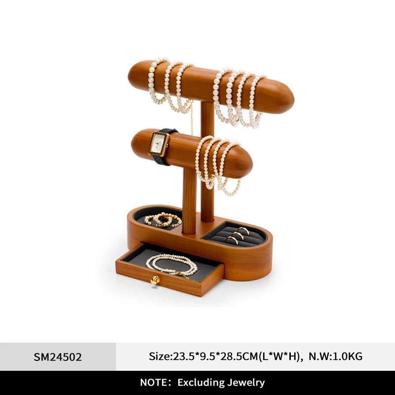 Oirlv 1/2 laag houten horlogestandaard sieraden organisator horloge armband opslag display horloge display standaard sieraden horloge houder