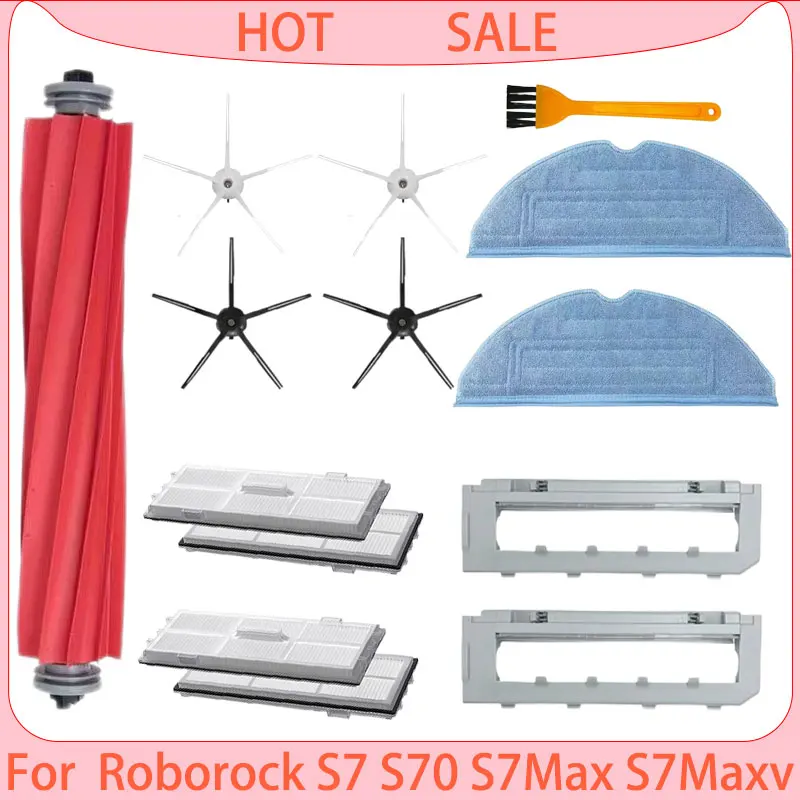 Roborock S7 S70 S75 S7 Max s7 MaxV T7S Plus Main Brush Hepa Filter Mops Spare Parts Robotic Vacuum Cleaner Accessories