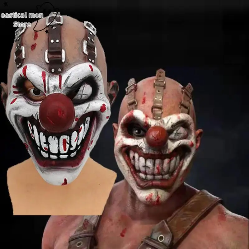 

Halloween Twisted Killer Clown Mask Movie Cosplay Horror Demon Latex Clown Mask Carnival Party Haunted House Horror Killer Mask