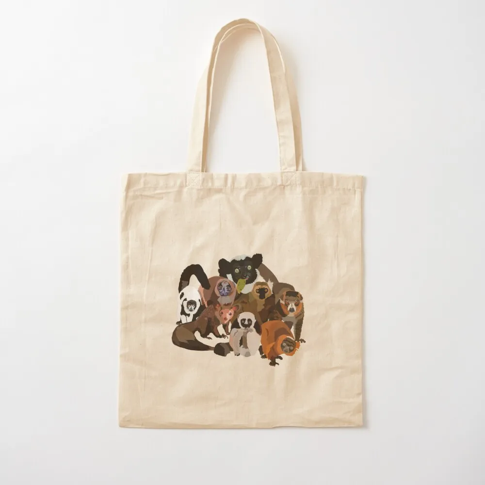 L is for Lemur Tote Bag canvas tote Gift bag