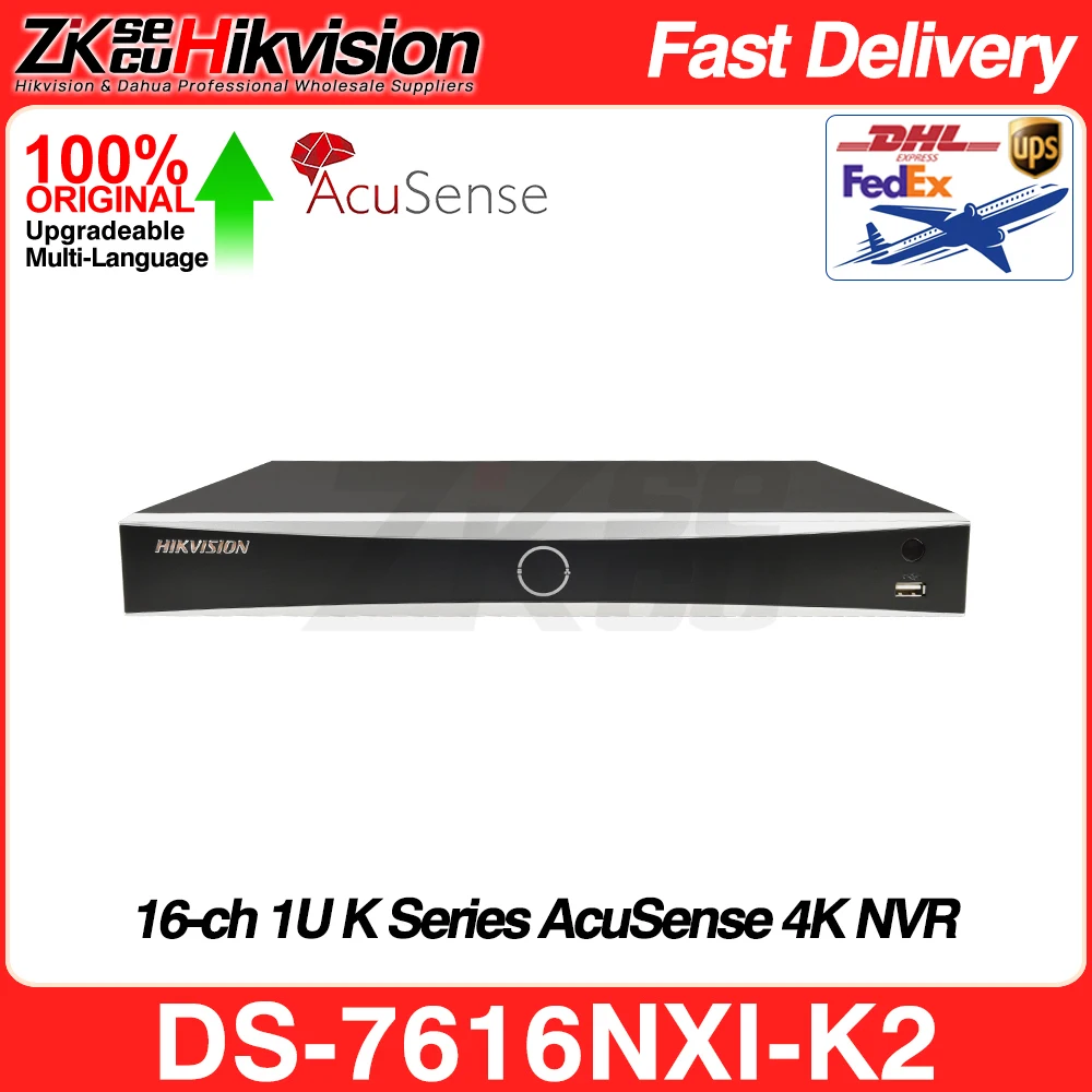 

Hikvision Network Video Recorder DS-7616NXI-K2 4K 1U 16CH NO POE Acusense 2SATA NVR 12MP AI By Camera/NVR MD2.0 Surveillance