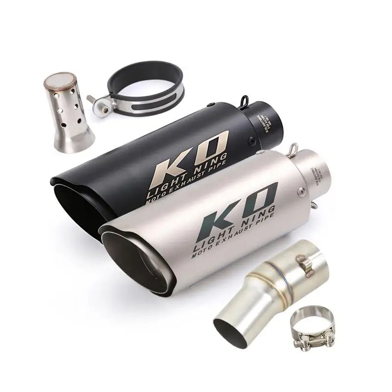 

For KOVE 800X 800 X Motorcycle Exhaust System Mid Link Pipe Slip On 250mm Muffler Stainless Steel Silencer DB Killer