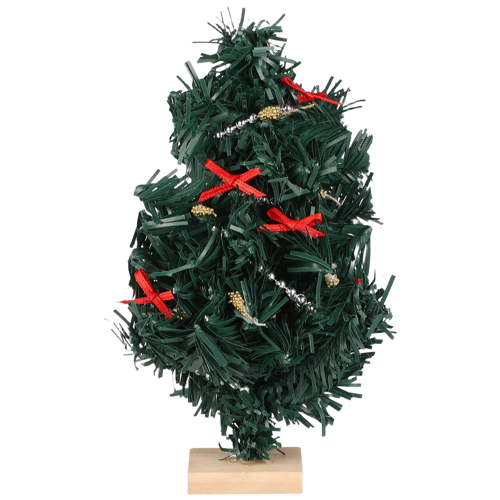 

Miniature Christmas Tree Wooden Base Realistic Snow Covered Branches for Dollhouse Decoration DIY Fairy Garden Scene Accessories