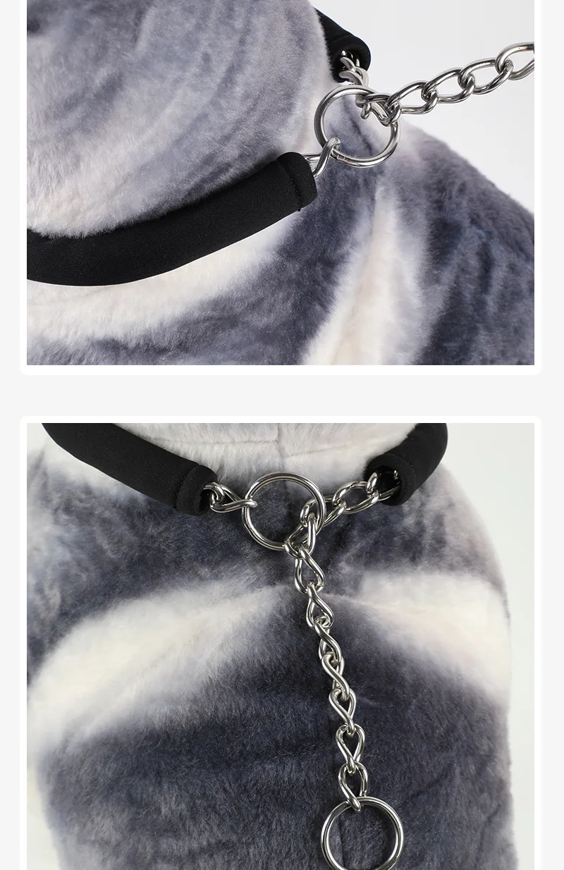 Stainless Steel Neck Collar Anti Pull Shock Absorbing Training Dog Collar P Chain No Pinch Hair For Large Medium And Small Dogs