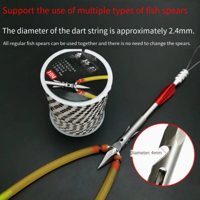 10M High Strength Braided Fishing Spear Rope 2.4Mm Durable Fish Dart String For Slingshot Bowfishing Replacement   Accessory view 4