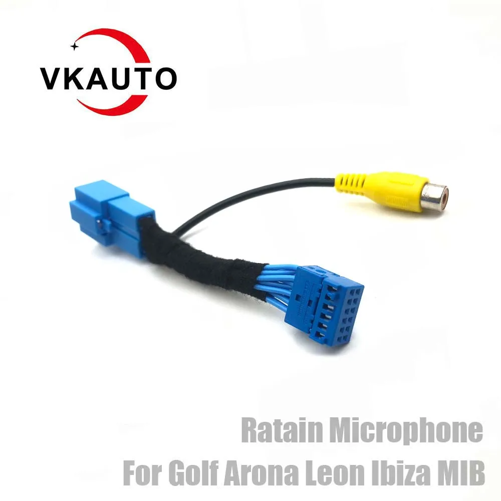 

VKAUTO Adapter Cable For Golf touran Arona Leon Ibiza MIB Retain Microphone Add after-market Camera Adapter Connect cable