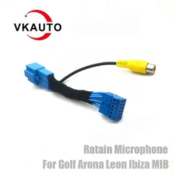 VKAUTO Adapter Cable For Golf touran Arona Leon Ibiza MIB Retain Microphone Add after-market Camera  Adapter Connect cable