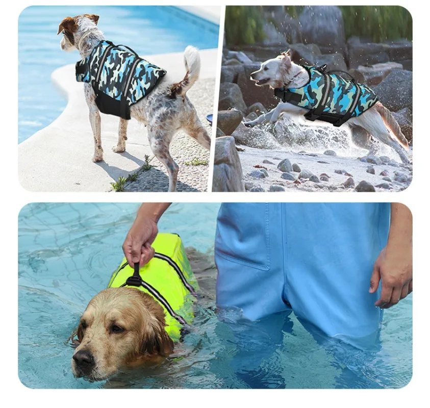 Dog Life Jacket Dog Life Vest for Swimming Boating Adjustable Puppy Pet Life Jacket Buoyancy Cat Dog Swimming Vest for Cats Dogs