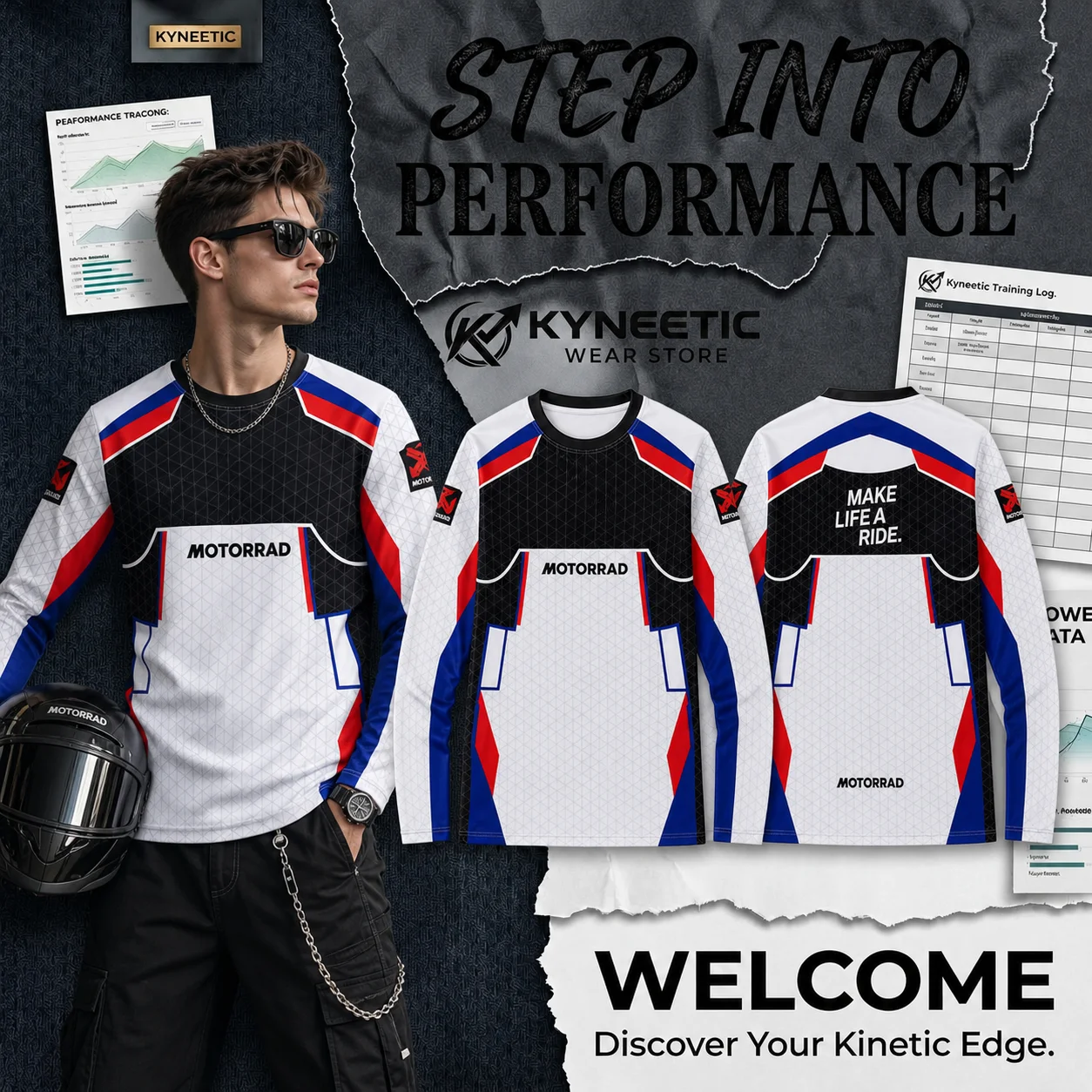 Motorrad Jersey Men Long Sleeve T Shirt Regular Fit Motorcycle Top Racing Bicycle Clothes Cross Country Riding Sportswear Outfit