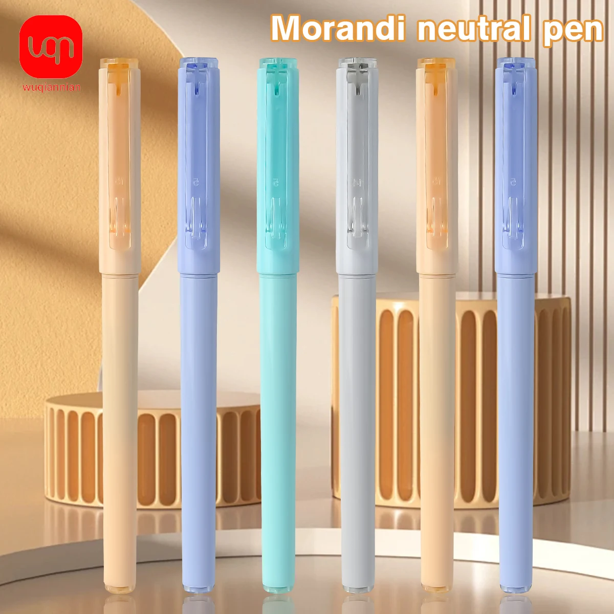 WQN-3/6pcs High-Quality 0.5mm Nib Glue Pens, Multi-Color Shell, Black Ink, Smooth Writing, Office Supplies