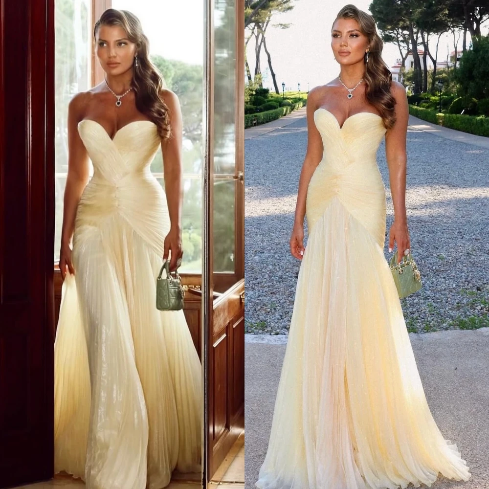 カスタマイズされたマーメイドストラップレスエレガントフォーマルイブニングドレスファッション繊細なセレブドレス気質高品質プロムドレス