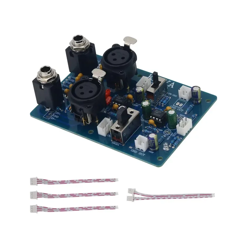Dual Stereo Balanced Input Gain BTL Bridged HiFi Preamplifier Board with 4558D Op Amp
