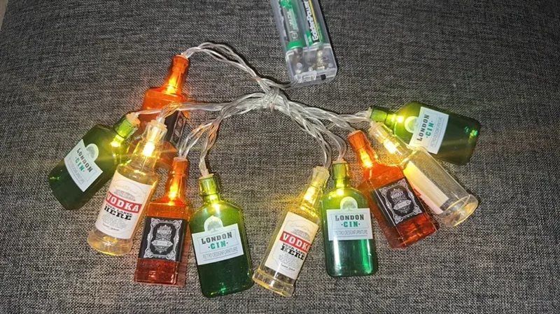 10/20/40 LED-Flaschen in Form einer Lichterkette, Party-Bar-Dekoration, Lichter, Batterie, USB-betrieben, Terrasse, Zuhause, Hochzeit, Urlaubsdekoration – Detail 8
