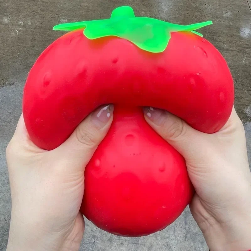 Weiche, superlangsam dehnbare Erdbeer-Spielzeuge, die Stress und Angst imitiert, Spielzeug für Erwachsene und Kinder, Geschenke für Freunde. – Detail 7