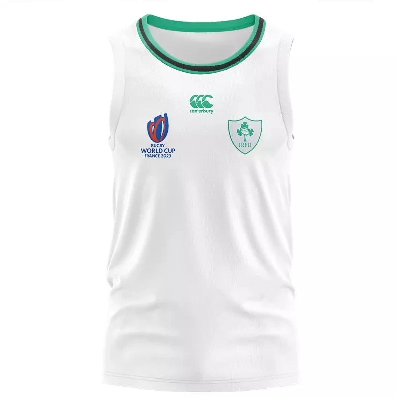 Ireland vest rugby jersey 2025 home and away T-shirt vest, American fashion sports clothing for adults/children, short-sleeved.