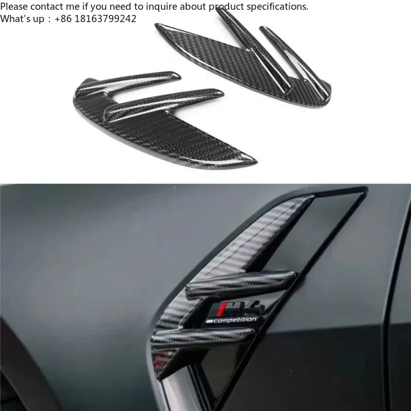 

In Stock Dry Carbon Fiber Front Fenders Spoiler Duck Wing Splitter Wind Blade Trims for BMW M3 G80 G82 G83 M4 2021+ 2pcs