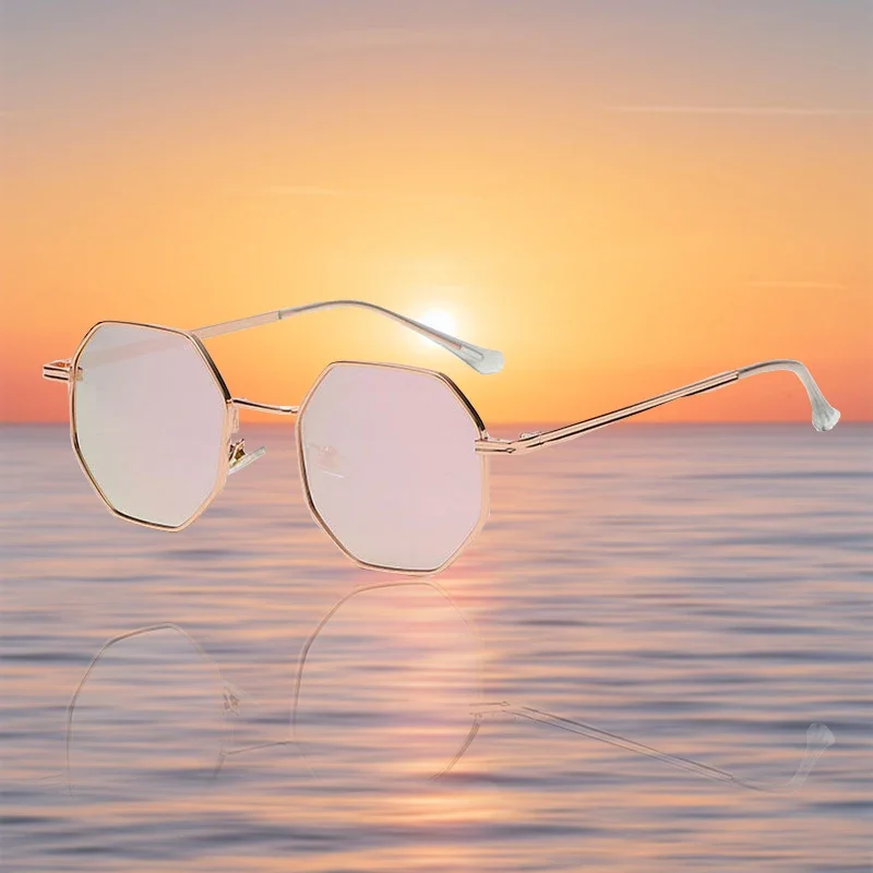 Fashion Retro Sunglasses Classic Metal Polygonal Sunglasses Sunglasses Octagon Glasses image 3