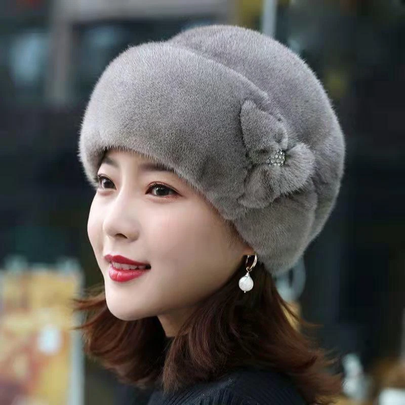 Fashionable Casual New Top Hat Winter Warm Leather Bag Head Hats Outdoor Riding Hat Anti-cold Ear Protection Thickening Cap Gift