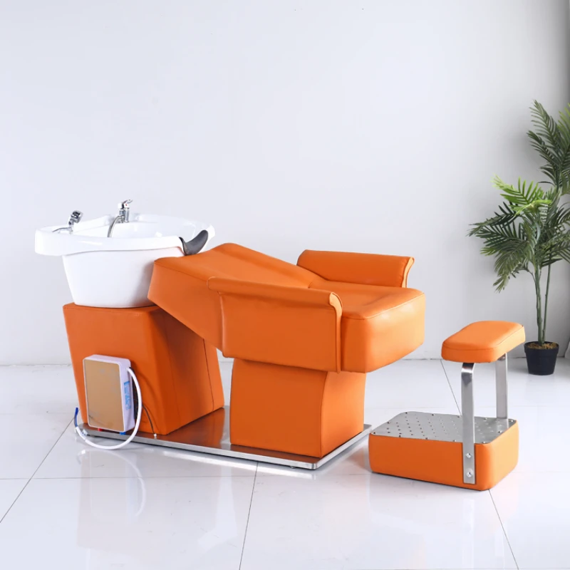 

Beauty Salon Shampoo Basin Stand Pedicure Spa Foot Chair Salons Leather Hairdressing Bed Commercial Styling Japanese Hair