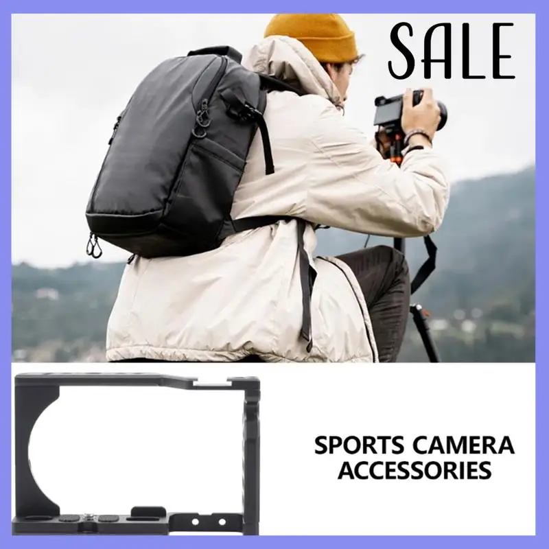 

New Camera Cage For Sony ZVE10 Cameras, Vertical Quick Release Plate With Handle Grip Threaded Holes Mount Plate CNIM Hot