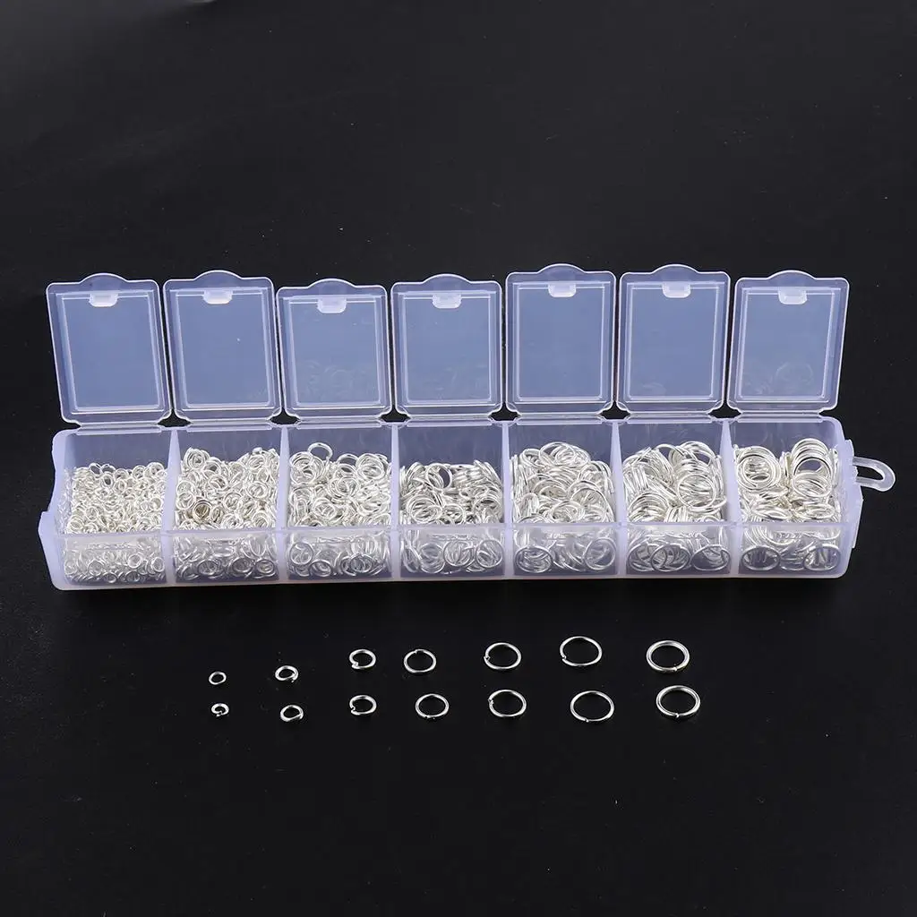 1500 Pcs Open Jump Rings Findings Kit for Necklace Repair DIY