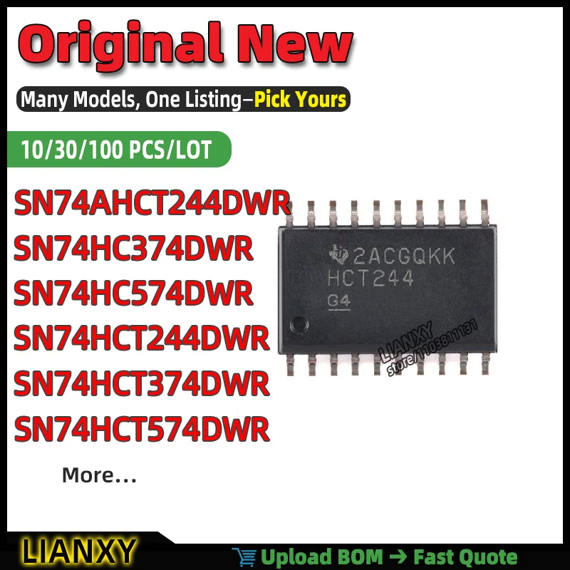 SN74HC574DWR SN74HCT244DWR SN74HC374DWR SN74HCT374DWR SN74AHCT244DWR SN74HCT574DWR SOIC-20 Octal D-Type Flip-Flop New Original